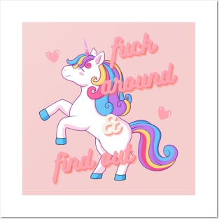 FAFO Unicorn Design Posters and Art